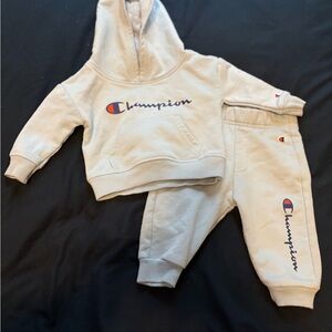 Champion Kids Light Blue Sweatpants & Hoodie Set